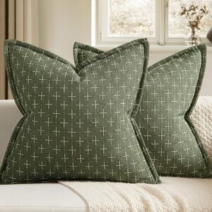 💚🌿Green Pillow Covers - Set of 2
